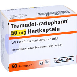 Abbildung: Tramadol ratiopharm 50 mg Ha 50 St, Hartkapseln PZN 06181072