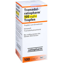 Abbildung: Tramadol ratiopharm 100 mg / m 100 ml, Pumplösung PZN 06181103