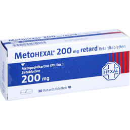 Abbildung: Metohexal 200 retard Tabletten 30 St, Retard-Tabletten PZN 06183059
