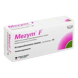 Abbildung: Mezym F magensaftresistente Tabletten 50 St, Tabletten magensaftresistent PZN 06190421