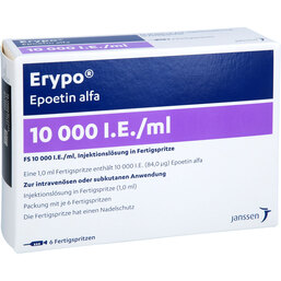 Abbildung: Erypo FS 10.000 I.E. / ml Fertigspritzen 6X1 ml, Fertigspritzen PZN 06301292