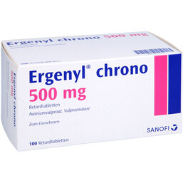 Abbildung: Ergenyl Chrono 500 Retardtabletten 100 St, Retard-Tabletten PZN 06305835