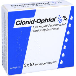 Abbildung: Clonid Ophtal 1 / 8% Augentropfen 3X10 ml, Augentropfen PZN 06319062