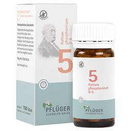 Abbildung: Biochemie Pflüger 5 Kalium phosphoricum D 6 Tabletten Tabletten, 100 St PZN 06319180