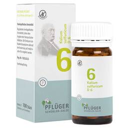 Abbildung: Biochemie Pflüger 6 Kalium sulfuricum D 6 Tabletten Tabletten, 100 St PZN 06319286