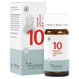 Abbildung: Biochemie Pflüger 10 Natrium sulfuricum D 6 Tabletten Tabletten, 100 St PZN 06319671