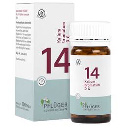 Abbildung: Biochemie Pflüger 14 Kalium bromat.D 6 Tabletten Tabletten, 100 St PZN 06321366