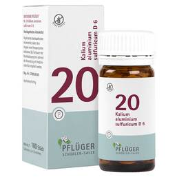 Abbildung: Biochemie Pflüger 20 Kalium aluminium sulfuricum D 6 Tabletten Tabletten, 100 St PZN 06322644