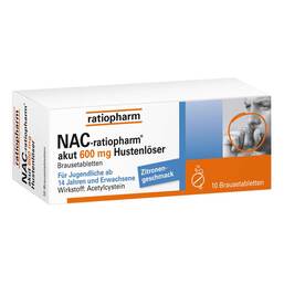 Abbildung: NAC ratiopharm akut 600 mg Hustenlöser Brausetabletten Brausetabletten, 10 St PZN 06322992
