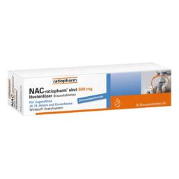 Abbildung: NAC ratiopharm akut 600 mg Hustenlöser Brausetabletten Brausetabletten, 20 St PZN 06323000