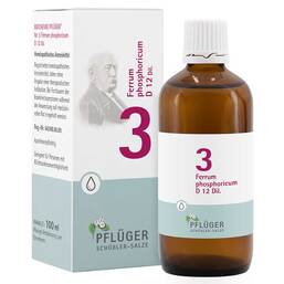 Abbildung: Biochemie Pflüger 3 Ferrum phosphoricum D 12 Tropfen Tropfen, 100 ml PZN 06324086