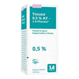 Abbildung: Timolol 0,5% AT 1A Pharma Augentropfen 3X5 ml, Augentropfen PZN 06324258