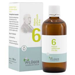 Abbildung: Biochemie Pflüger 6 Kalium sulfuricum D 6 Tropfen Tropfen, 100 ml PZN 06324502