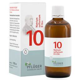 Abbildung: Biochemie Pflüger 10 Natrium sulfuricum D 6 Tropfen Tropfen, 100 ml PZN 06324749