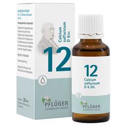 Abbildung: Biochemie Pflüger 12 Calcium sulfuricum D 6 Tropfen Tropfen, 30 ml PZN 06324778