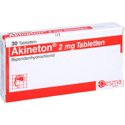 Abbildung: Akineton 2 mg Tabletten 30 St, Tabletten PZN 06325387