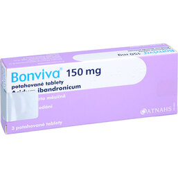 Abbildung: Bonviva 150 mg Filmtabletten 3 St, Filmtabletten PZN 06326234