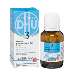 Abbildung: Biochemie DHU 3 Ferrum phosphoricum D 12 Karto Tabletten Tabletten, 200 St PZN 06326530