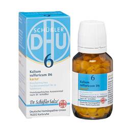 Abbildung: Biochemie DHU 6 Kalium sulfuricum D 6 Karto Tabletten Tabletten, 200 St PZN 06326576