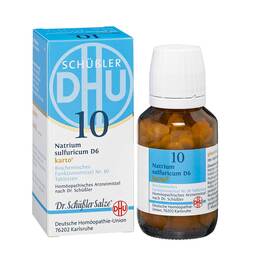 Abbildung: Biochemie DHU 10 Natrium sulfuricum D 6 Karto Tabletten Tabletten, 200 St PZN 06329250