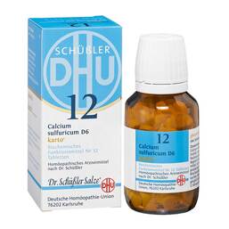 Abbildung: Biochemie DHU 12 Calcium sulfuricum D 6 Karto Tabletten Tabletten, 200 St PZN 06329528