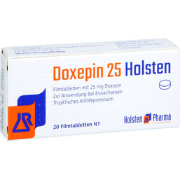 Abbildung: Doxepin 25 Holsten Filmtabletten 20 St, Filmtabletten PZN 06330572