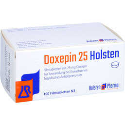 Abbildung: Doxepin 25 Holsten Filmtabletten 100 St, Filmtabletten PZN 06330595