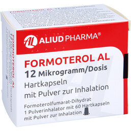 Abbildung: Formoterol AL 12 Mikrogramm / Dosis Inhalationskapseln 1X60 St, Hartkapseln mit Pulver zur Inhalation PZN 06331577