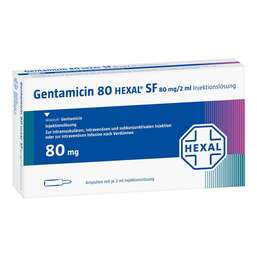 Abbildung: Gentamicin 80 Hexal SF Injektionslösung 5 St, Injektionslösung PZN 06334386