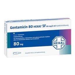 Abbildung: Gentamicin 80 Hexal SF Injektionslösung 4X5 St, Injektionslösung PZN 06334392