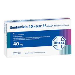Abbildung: Gentamicin 40 Hexal SF Injektionslösung 5 St, Injektionslösung PZN 06334400