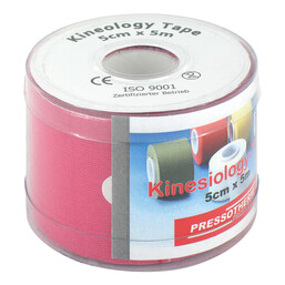 Abbildung: Pressotherm Kine-Med-Tape 5cmx5m pink 1 St, Verband PZN 06340056