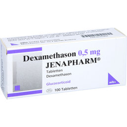 Abbildung: Dexamethason 0,5 mg Jenapharm Tabletten 100 St, Tabletten PZN 06342894