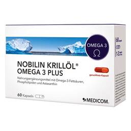 Abbildung: Nobilin Krillöl Omega 3 Plus Kapseln Kapseln, 60 St PZN 06404543