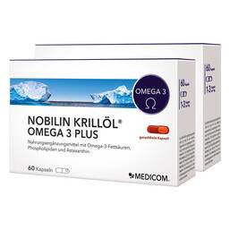 Abbildung: Nobilin Krillöl Omega 3 Plus Kapseln Kapseln, 2X60 St PZN 06404566