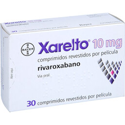 Abbildung: Xarelto 10 mg Filmtabletten 30 St, Filmtabletten PZN 06410420