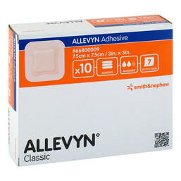 Abbildung: Allevyn Adhesive 7,5x7,5 cm haftende Wundauflage Verband, 10 St PZN 06425806