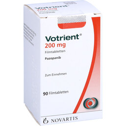Abbildung: Votrient 200 mg Filmtabletten 90 St, Filmtabletten PZN 06431770