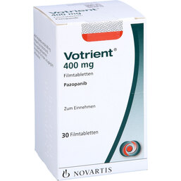 Abbildung: Votrient 400 mg Filmtabletten 30 St, Filmtabletten PZN 06431787