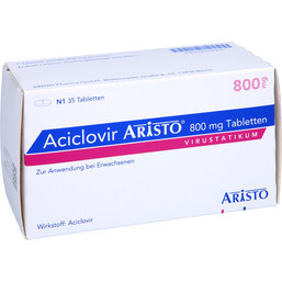 Abbildung: Aciclovir Aristo 800 mg Tabletten 35 St, Tabletten PZN 06434277