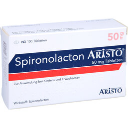 Abbildung: Spironolacton Aristo 50 mg Tabletten 100 St, Tabletten PZN 06434403
