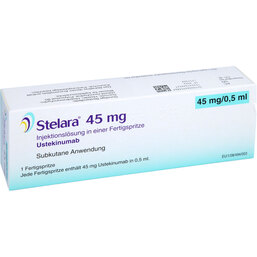 Abbildung: Stelara 45 mg Injektionslösung in einer Fertigspritze 1 St, Injektionslösung PZN 06435986