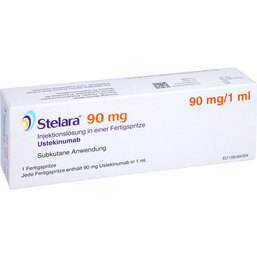 Abbildung: Stelara 90 mg Injektionslösung in einer Fertigspritze 1 St, Injektionslösung PZN 06435992