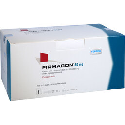 Abbildung: Firmagon 80 mg Pulver und Lösung M.zur Herstellung einer Injektionslösung 3 St, Pulver u. Lösungsmittel zur Herstellung einer Injektionslsg. PZN 06436514