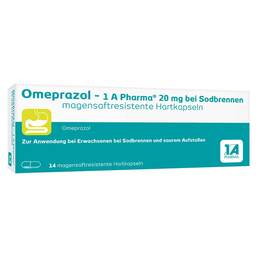 Abbildung: Omeprazol 1A Pharma 20 mg bei Sodbrennen Kapseln Magensaftresistente Hartkapseln, 14 St PZN 06439524