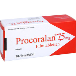 Abbildung: Procoralan 7,5 mg Filmtabletten 98 St, Filmtabletten PZN 06441426