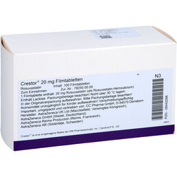 Abbildung: Crestor 20 mg Filmtabletten 100 St, Filmtabletten PZN 06442288