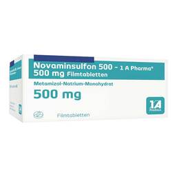 Abbildung: Novaminsulfon 500 1A Pharma Filmtabletten 10 St, Filmtabletten PZN 06444011