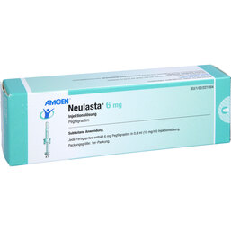 Abbildung: Neulasta 6 mg Injektionslösung Fertigspritze mit autom.Nadels. 1 St, Injektionslösung PZN 06444264