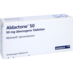 Abbildung: Aldactone 50 überzogene Tabletten 100 St, Überzogene Tabletten PZN 06453317
